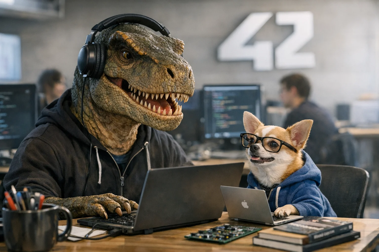 T-Rex, el nuevo alumno de la escuela 42: Una historia de amistad y programación - inline 1