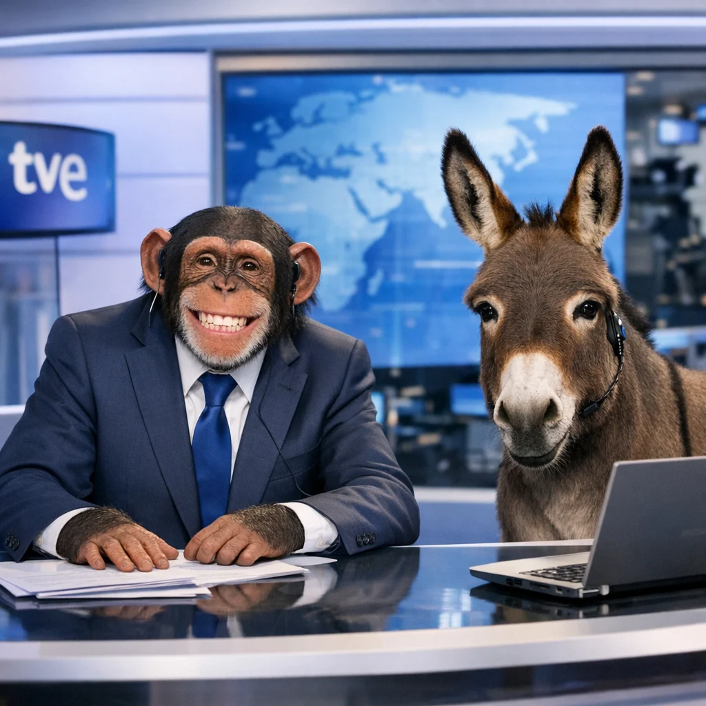 El Fenómeno Televisivo: Un Mono Presentador y su Copresentador Burro Revolucionan TVE - inline 1