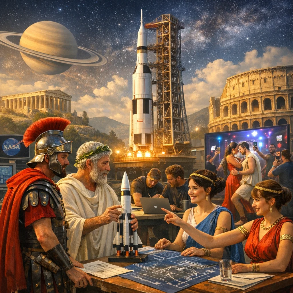 La increíble colaboración entre romanos y atenienses: TikToks, perreo y cohetes a Saturno - inline 1